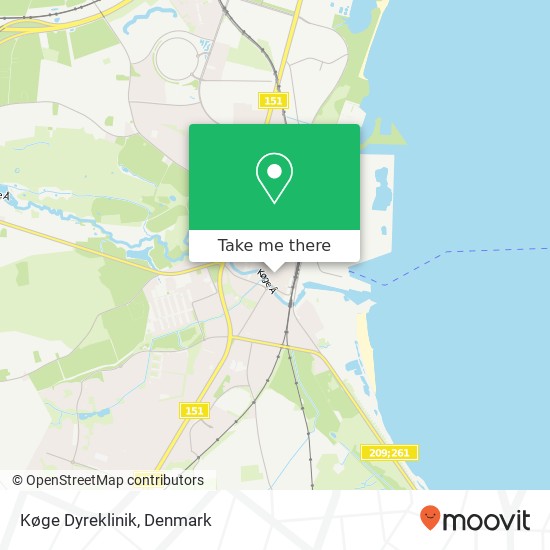 Køge Dyreklinik map