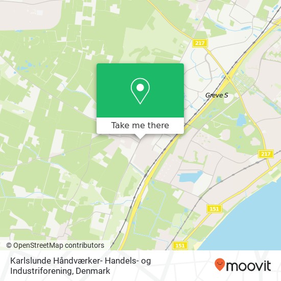 Karlslunde Håndværker- Handels- og Industriforening map