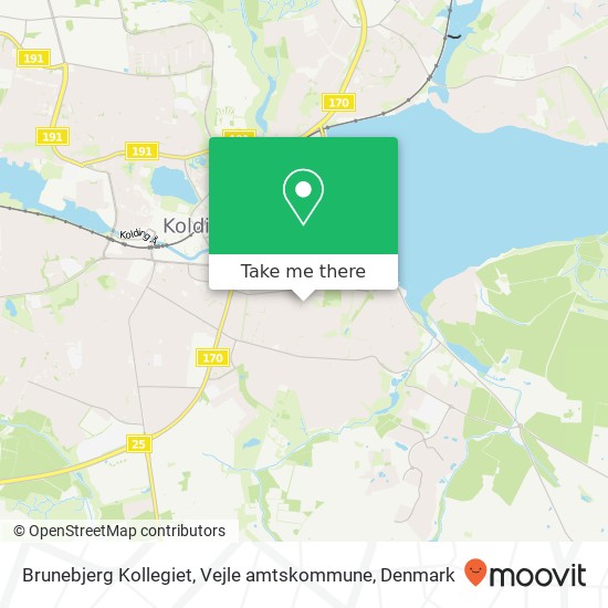 Brunebjerg Kollegiet, Vejle amtskommune map