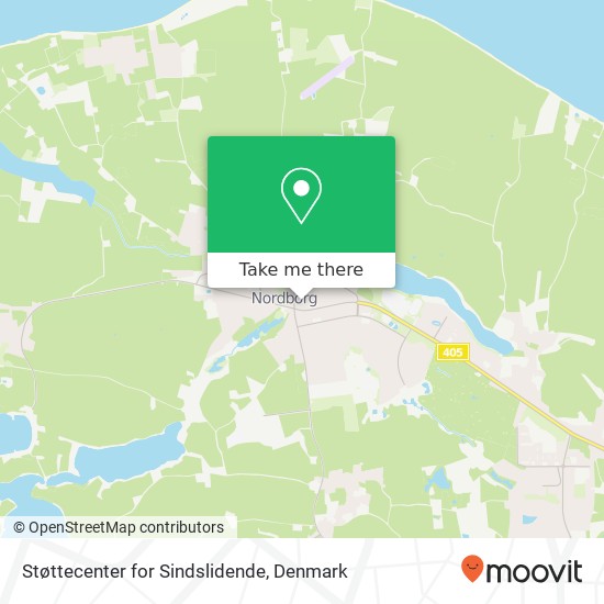 Støttecenter for Sindslidende map