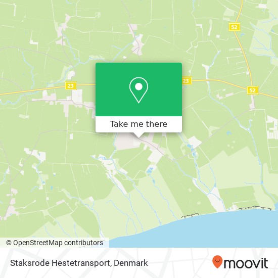 Staksrode Hestetransport map