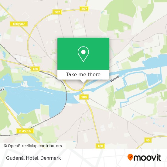 Gudenå, Hotel map