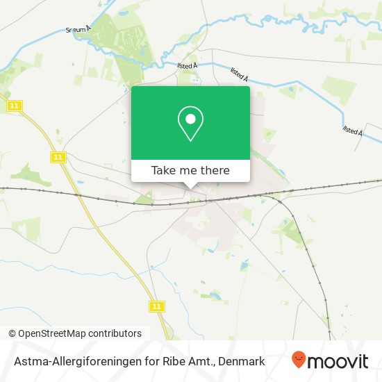 Astma-Allergiforeningen for Ribe Amt. map