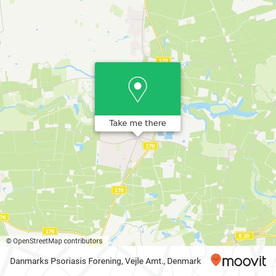 Danmarks Psoriasis Forening, Vejle Amt. map