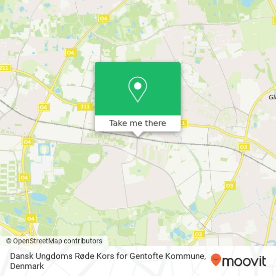 Dansk Ungdoms Røde Kors for Gentofte Kommune map