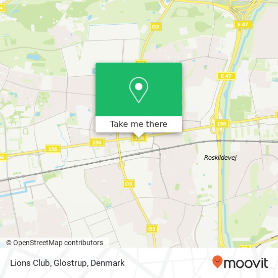 Lions Club, Glostrup map