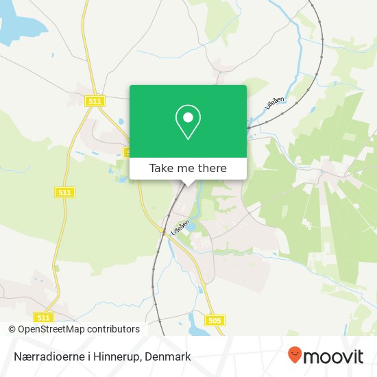 Nærradioerne i Hinnerup map