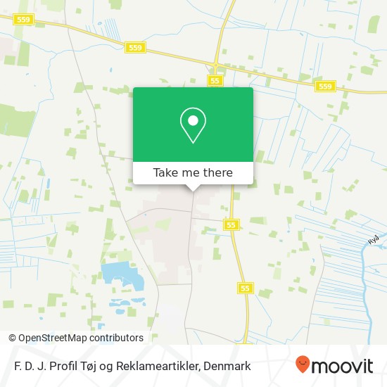 F. D. J. Profil Tøj og Reklameartikler map