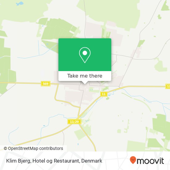 Klim Bjerg, Hotel og Restaurant map