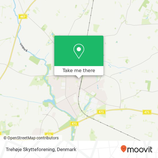 Trehøje Skytteforening map