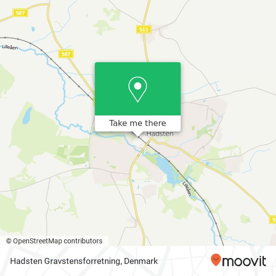 Hadsten Gravstensforretning map