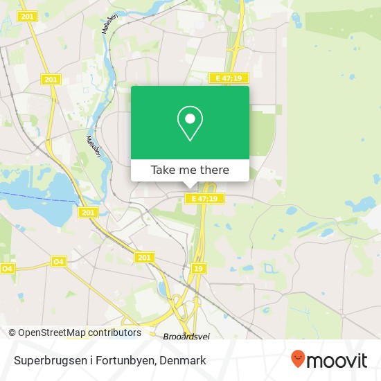 Superbrugsen i Fortunbyen map