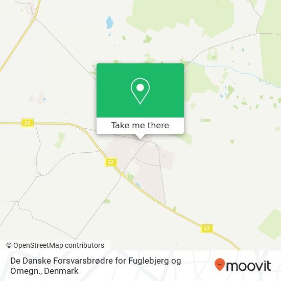 De Danske Forsvarsbrødre for Fuglebjerg og Omegn. map