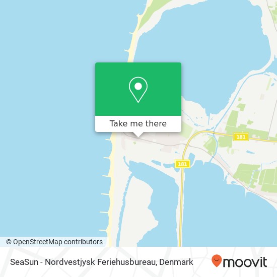 SeaSun - Nordvestjysk Feriehusbureau map