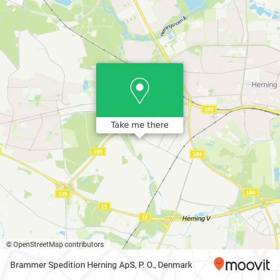 Brammer Spedition Herning ApS, P. O. map