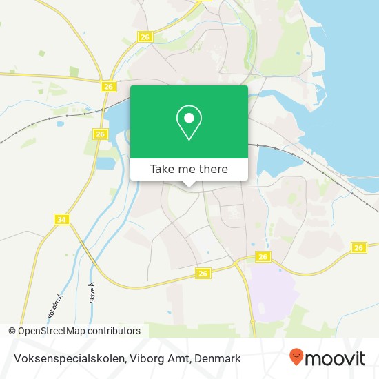 Voksenspecialskolen, Viborg Amt map