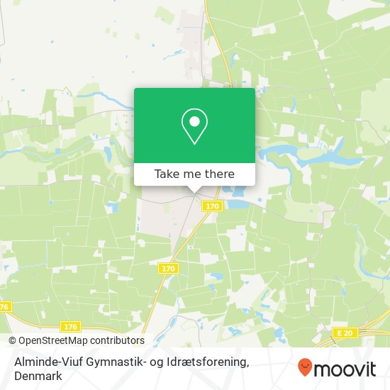 Alminde-Viuf Gymnastik- og Idrætsforening map