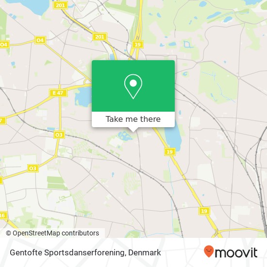 Gentofte Sportsdanserforening map