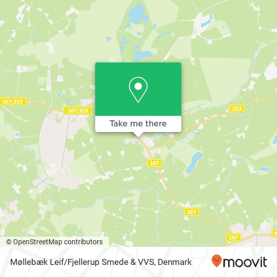 Møllebæk Leif / Fjellerup Smede & VVS map