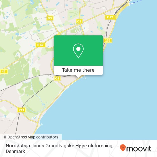 Nordøstsjællands Grundtvigske Højskoleforening map