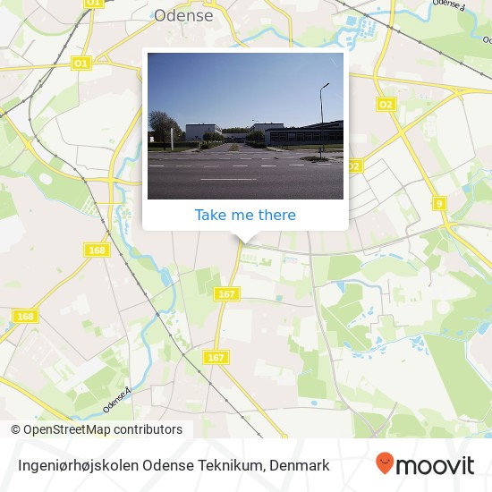 Ingeniørhøjskolen Odense Teknikum map