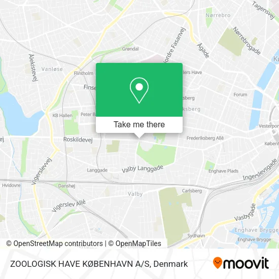 ZOOLOGISK HAVE KØBENHAVN A/S map