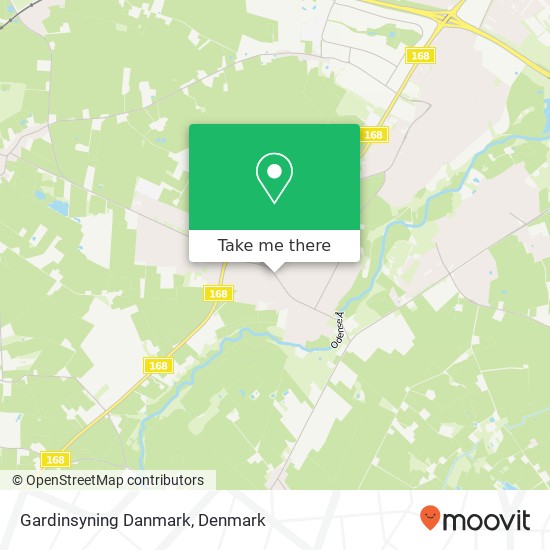 Gardinsyning Danmark map