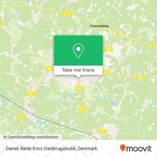 Dansk Røde Kors Genbrugsbutik map