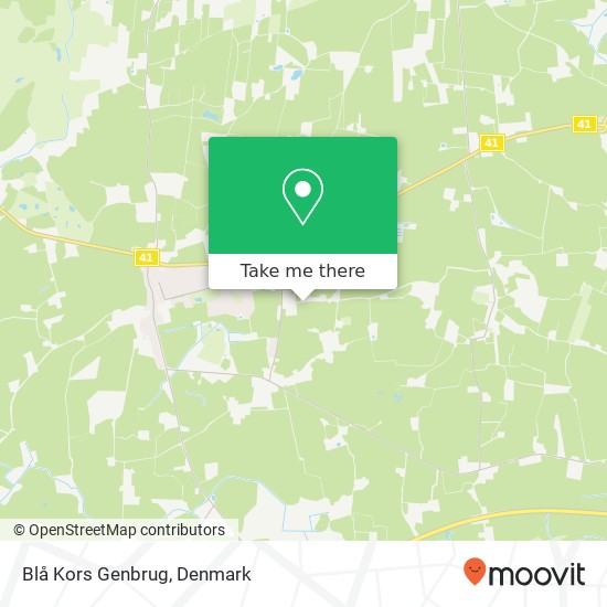 Blå Kors Genbrug map