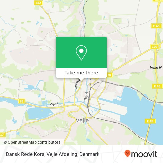 Dansk Røde Kors, Vejle Afdeling map