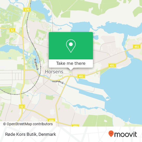 Røde Kors Butik map