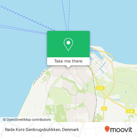 Røde Kors Genbrugsbutikken map