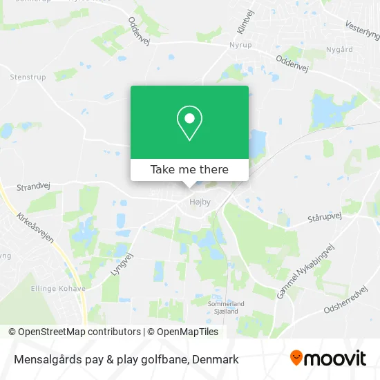 Mensalgårds pay & play golfbane map