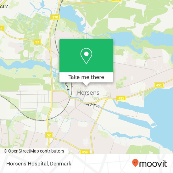 Horsens Hospital map