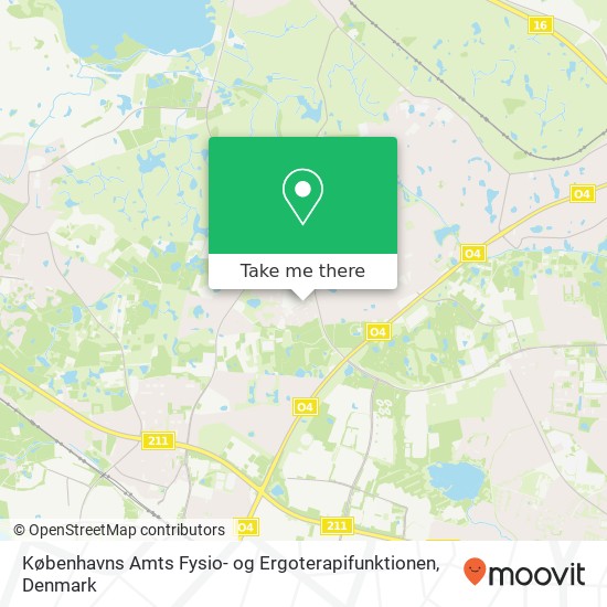 Københavns Amts Fysio- og Ergoterapifunktionen map