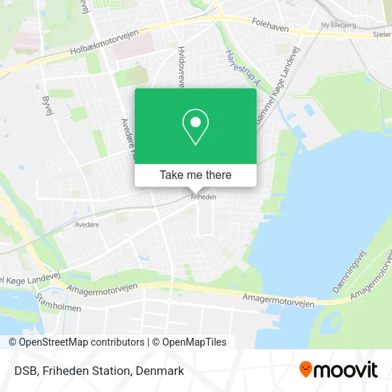 DSB, Friheden Station map