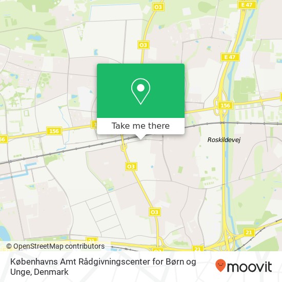 Københavns Amt Rådgivningscenter for Børn og Unge map