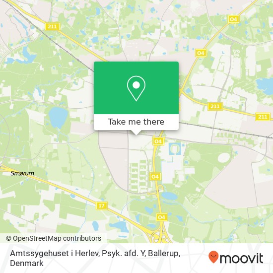 Amtssygehuset i Herlev, Psyk. afd. Y, Ballerup map