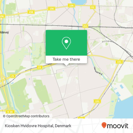 Kiosken Hvidovre Hospital map