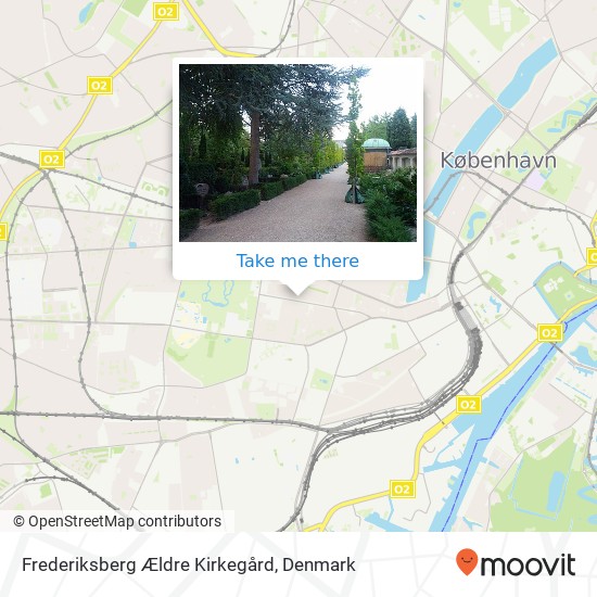 Frederiksberg Ældre Kirkegård map