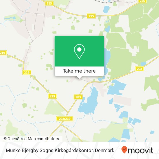 Munke Bjergby Sogns Kirkegårdskontor map