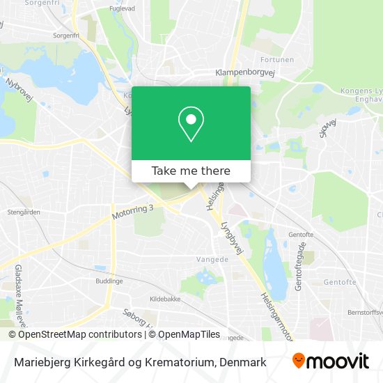 Mariebjerg Kirkegård og Krematorium map