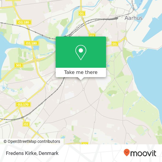 Fredens Kirke map