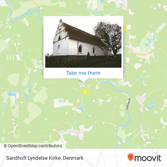 Sandholt Lyndelse Kirke map