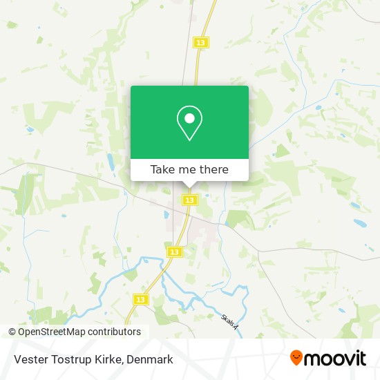 Vester Tostrup Kirke map