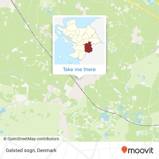 Gelsted sogn map