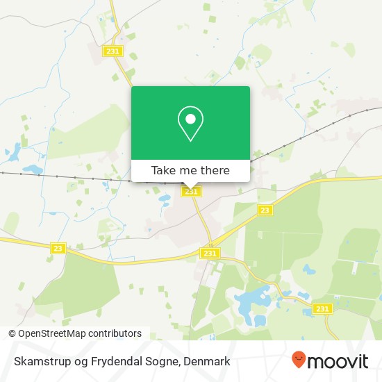Skamstrup og Frydendal Sogne map