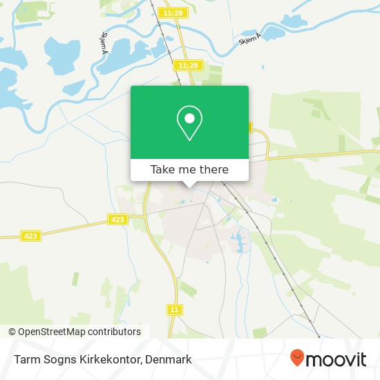 Tarm Sogns Kirkekontor map