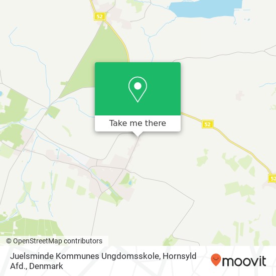 Juelsminde Kommunes Ungdomsskole, Hornsyld Afd. map