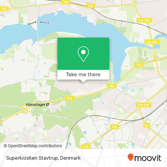 Superkiosken Stavtrup map